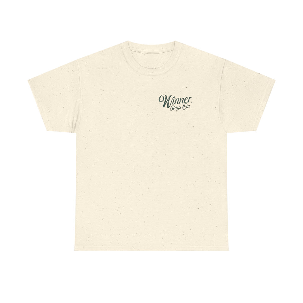 Winner Stays On Tee — Retro Record & Soccer Graphic T‑Shirt