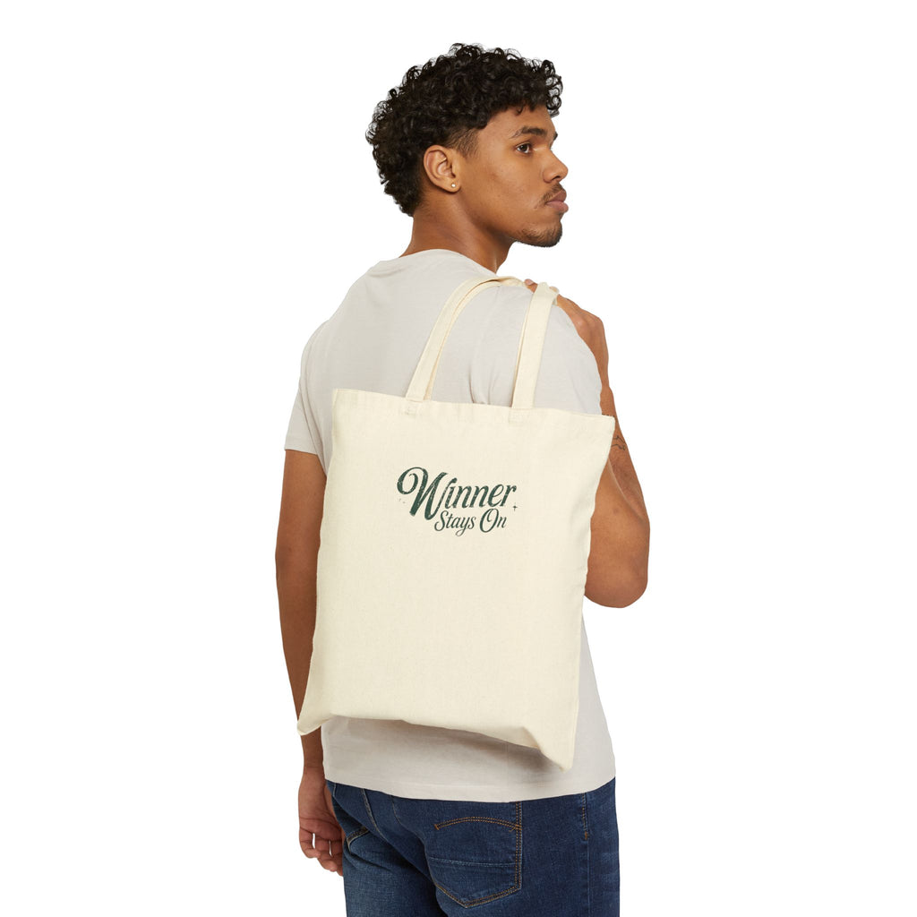 Tote Bag — "Winner Stays On" Vintage Outdoors Canvas Tote