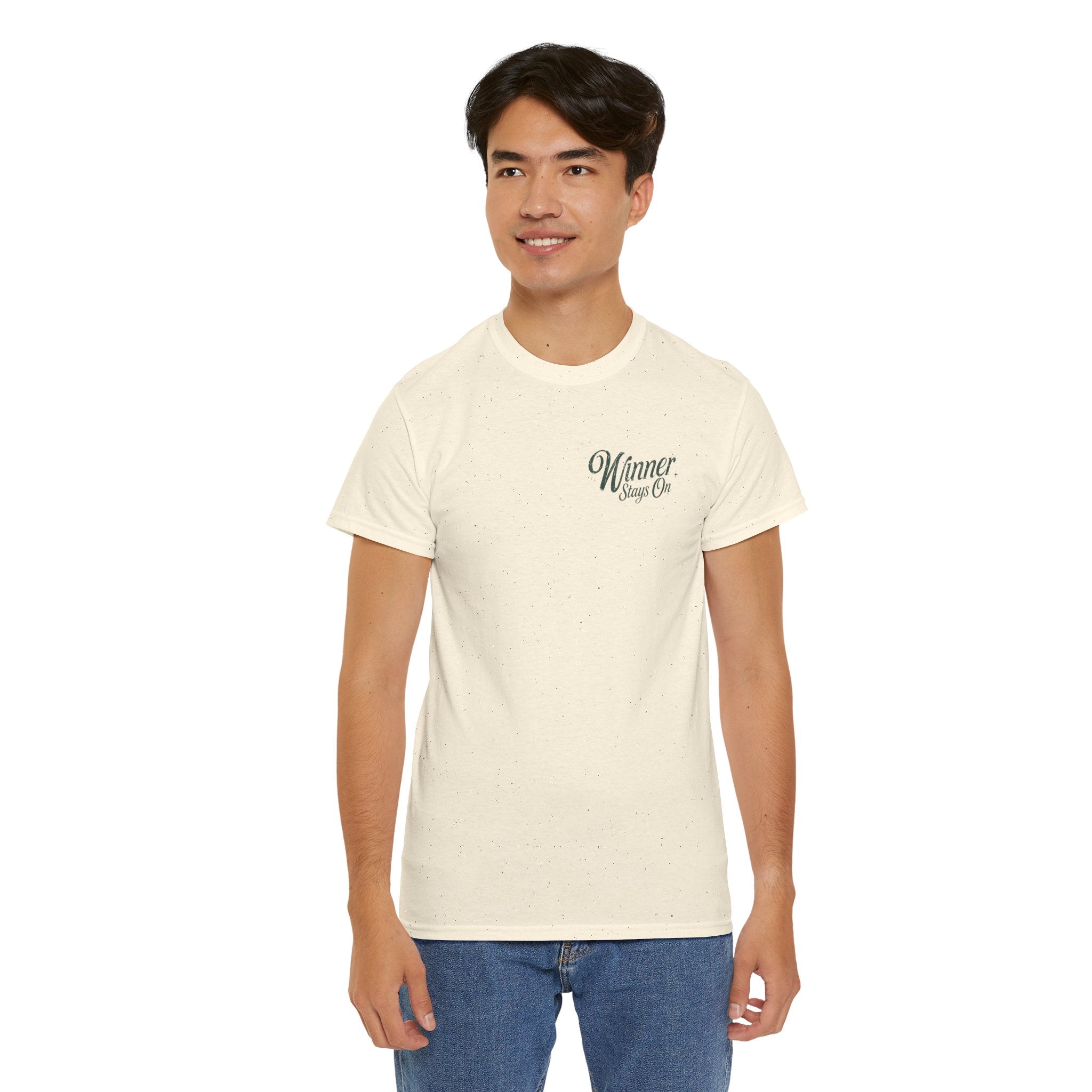 Winner Stays On Tee — Retro Record & Soccer Graphic T‑Shirt