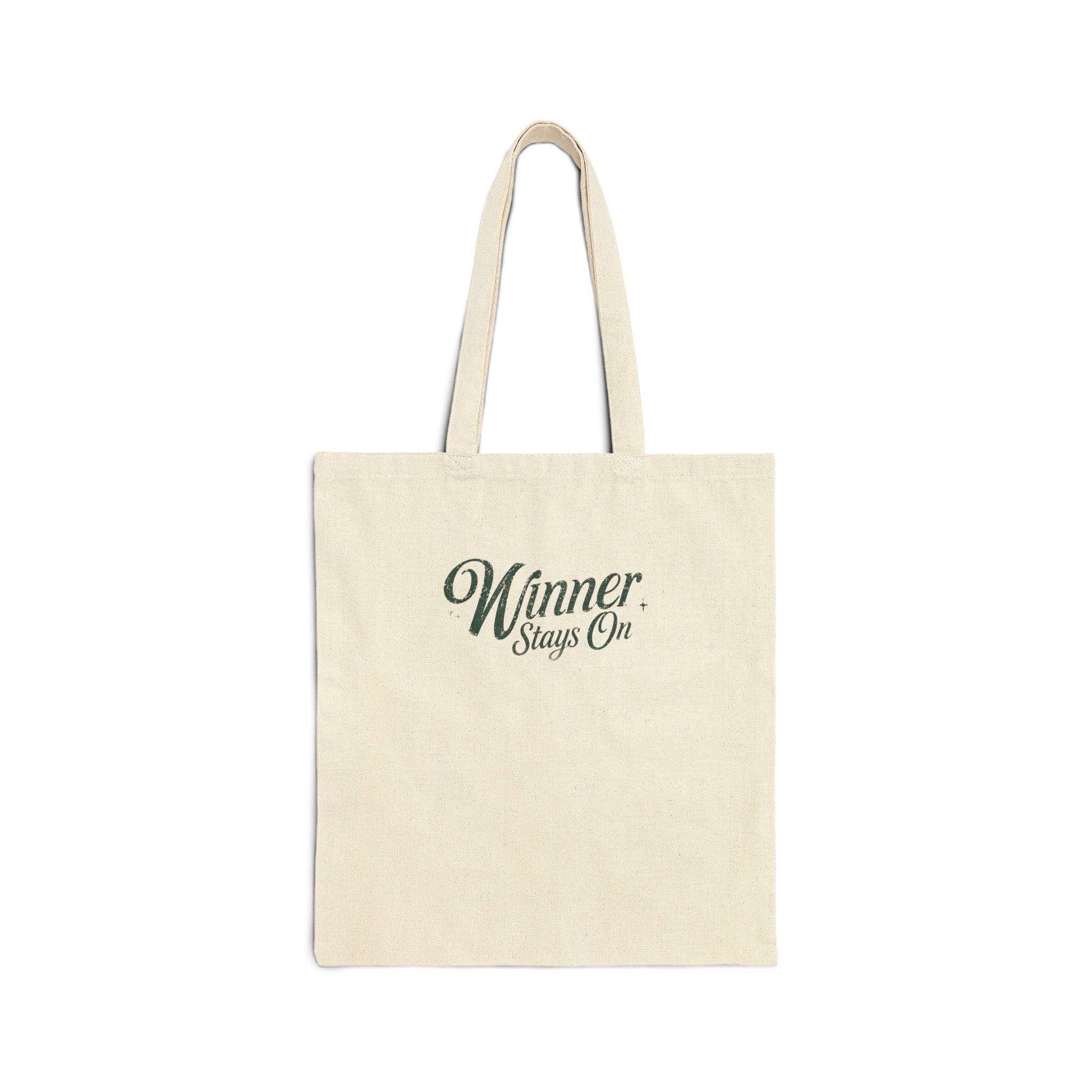 Tote Bag — "Winner Stays On" Vintage Outdoors Canvas Tote