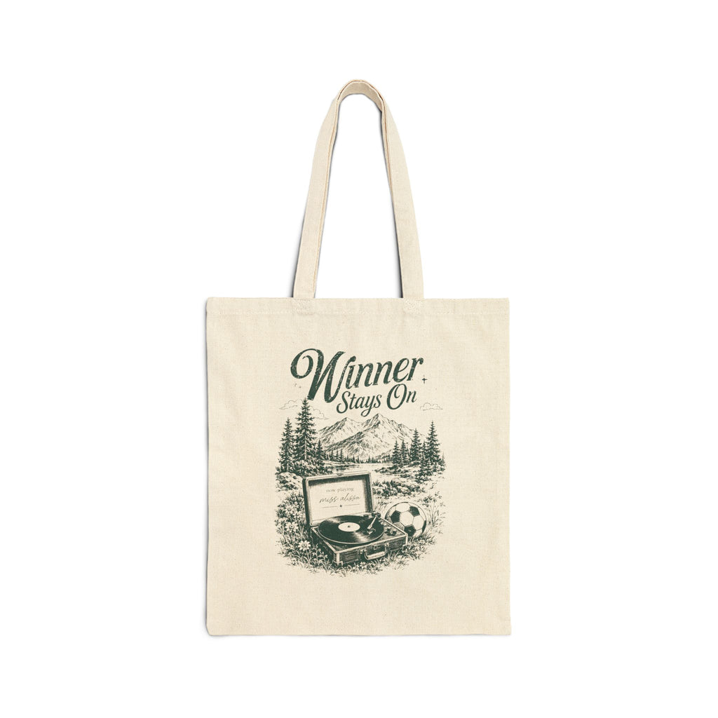 Tote Bag — "Winner Stays On" Vintage Outdoors Canvas Tote